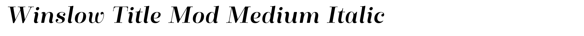 Winslow Title Mod Medium Italic image